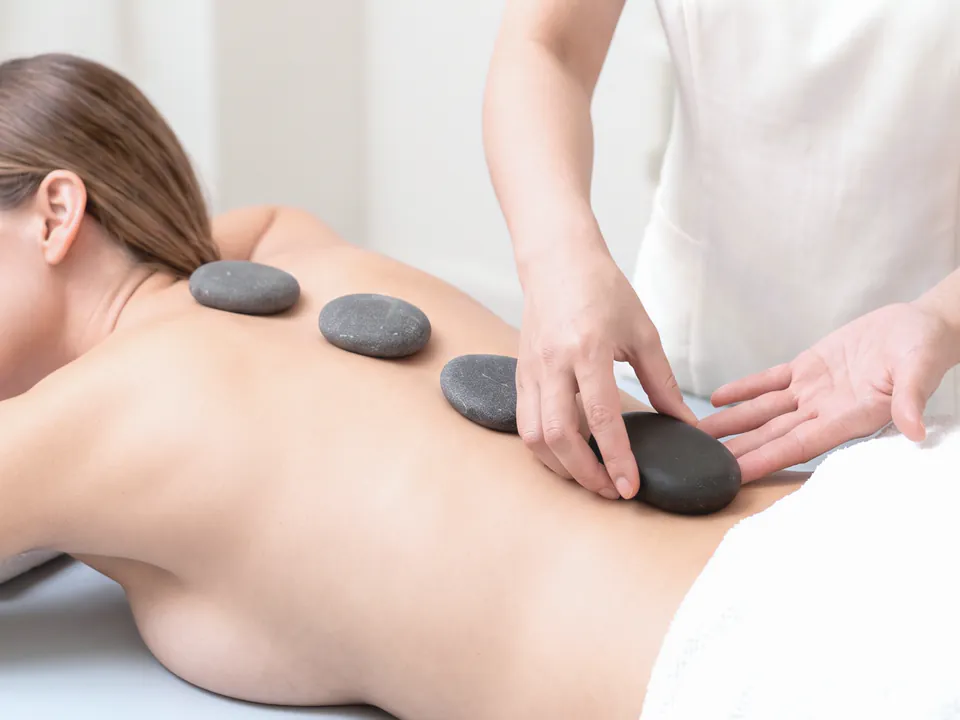 Hot stone massage treatment